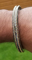 Stainless steel kara sikh twisted copper brass collar kada singh kaur bangle b12