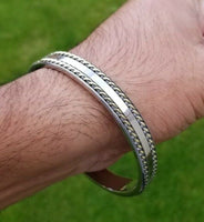 Sikh kara stainless steel twisted brass wires rope kada singh kaur bangle aa8