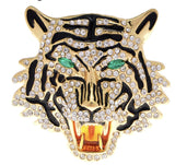 Stunning gold plated retro tiger leopard  king celebrity brooch broach pin jjj27