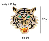 Stunning gold plated retro tiger leopard  king celebrity brooch broach pin jjj27