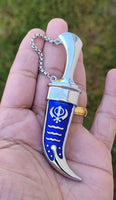 Stunning Stainless Steel Blue Siri Sahib Silver Colour Sikh Singh Kaur Kirpan N