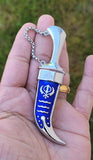 Stunning Stainless Steel Blue Siri Sahib Silver Colour Sikh Singh Kaur Kirpan N