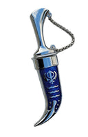 Stunning Stainless Steel Blue Siri Sahib Silver Colour Sikh Singh Kaur Kirpan N