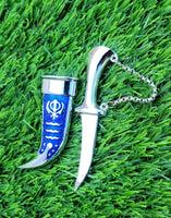 Stunning Stainless Steel Blue Siri Sahib Silver Colour Sikh Singh Kaur Kirpan N