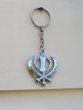 KHANDA Key Ring Stunning Steel Sikh Khalsa Singh Kaur Key Chain Punjabi Gift LL9