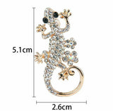 Stunning vintage look gold plated celebrity gecko lizard brooch broach pin f5