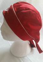 Sikh punjabi turban jean patka pathka khanda bandana head wrap red colour singh
