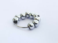Stress relief steel meditation praying 9 beads ring healing sikh hindu muslim M7G