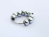 Stress relief steel meditation praying 9 beads ring healing sikh hindu muslim M7G