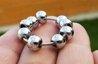 Stress relief steel meditation praying 9 beads ring healing sikh hindu muslim M7G