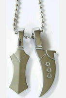 Sikh Punjabi Stainless Steel Khanda Kirpan Comb in ball chain singh khalsa QQ-G Pendant Locket Amulet Talisman Good Luck Charm Positive Vibe