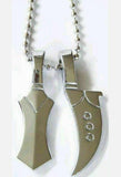 Sikh Punjabi Stainless Steel Khanda Kirpan Comb in ball chain singh khalsa QQ-G Pendant Locket Amulet Talisman Good Luck Charm Positive Vibe