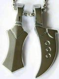 Sikh Punjabi Stainless Steel Khanda Kirpan Comb in ball chain singh khalsa QQ-G Pendant Locket Amulet Talisman Good Luck Charm Positive Vibe