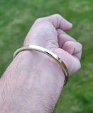 Brass Kara Singh Kaur Bangle Khalsa Punjabi Smooth Flat Sikh Hindu Kada EE11