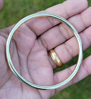 Brass Kara Singh Kaur Bangle Khalsa Punjabi Smooth Flat Sikh Hindu Kada EE11