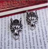 Stunning silver plated vintage look wolf collar chain christmas brooch pin b13