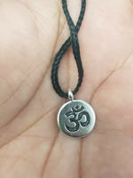 Small stunning stainless steel hindu evil eye protection om good luck pendant ff