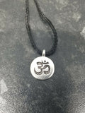 Small stunning stainless steel hindu evil eye protection om good luck pendant ff