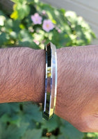 Sikh Kara Stainless Steel Singh Kaur Collar Kada Punjabi Edge Bangle L17 New