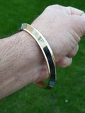 Brass kara 1 edge 22 ct. gold look sikh Bangle singh khalsa kada bracelet z7 New