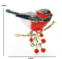 Lovely bird brooch vintage look gold plated  suit coat broach collar new pin ggg