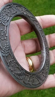 Sarbloh chakri vintage floral style kara  singh kaur khalsa bangle sikh kada m16