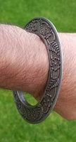 Sarbloh chakri vintage floral style kara  singh kaur khalsa bangle sikh kada m16
