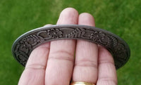 Sarbloh chakri vintage floral style kara  singh kaur khalsa bangle sikh kada m16