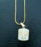 Khanda pendant laser engraved gold silver plated sikh singh kaur punjabi locket