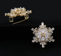 Star broach celebrity designer brooch vintage look gold plated love new pin gg55