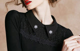 Star broach celebrity designer brooch vintage look gold plated love new pin gg55