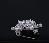 Star broach celebrity designer brooch vintage look gold plated love new pin gg55