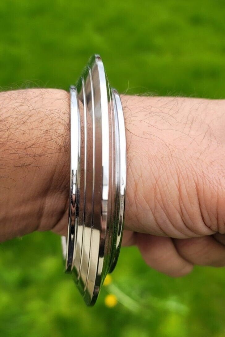 Punjabi Kara | 999 Pure Silver Sikh Khalsa | Handmade Kada | Made In USA - Foto 3