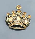 Jubilee crown brooch vintage look queen broach stunning gold plated pin kk4 new