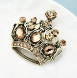 Jubilee crown brooch vintage look queen broach stunning gold plated pin kk4 new