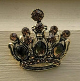 Jubilee crown brooch vintage look queen broach stunning gold plated pin kk4 new