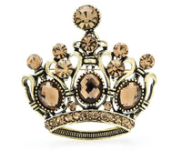 Jubilee crown brooch vintage look queen broach stunning gold plated pin kk4 new
