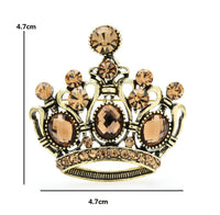 Jubilee crown brooch vintage look queen broach stunning gold plated pin kk4 new