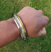 Sikh Kara Stainless Steel Chakri Singh Kaur Collar Kada Punjabi Bangle L16 New