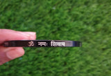 Om Namah Shivaya Kara Black Stainless Steel Hindu Shiva Kada Ohm Namo Bangle R8 Shivaey Smooth Flat Bracelet