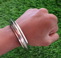 Sikh Kara Stainless Steel Chakri Singh Kaur Collar Kada Punjabi Bangle L16 New