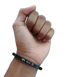 Jai Mata Di Kara Black Stainless Steel Bangle Hindu Kada Rani Durga Maa Bracelet R9 Smooth Flat Kura New Unisex