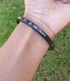 Om Namah Shivaya Kara Black Stainless Steel Hindu Shiva Kada Ohm Namo Bangle R8 Shivaey Smooth Flat Bracelet