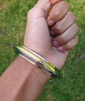 Sikh Kara Stainless Steel Chakri Singh Kaur Collar Kada Punjabi Bangle L16 New