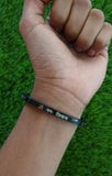 Om Namah Shivaya Kara Black Stainless Steel Hindu Shiva Kada Ohm Namo Bangle R8 Shivaey Smooth Flat Bracelet