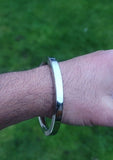 Sikh Kara Stainless Steel Flat Smooth Kada Singh Kaur Punjabi edge Bangle karha EE5