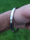 Sikh Kara Stainless Steel Flat Smooth Kada Singh Kaur Punjabi edge Bangle karha EE5