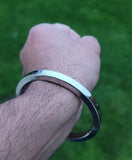 Sikh Kara Stainless Steel Flat Smooth Kada Singh Kaur Punjabi edge Bangle karha EE5