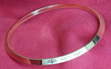 Sikh kara laser khanda engraved silver & gold plated singh khalsa bangle r1 kada