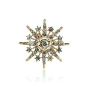 Stunning vintage look gold plated six point star celebrity brooch broach pin e1